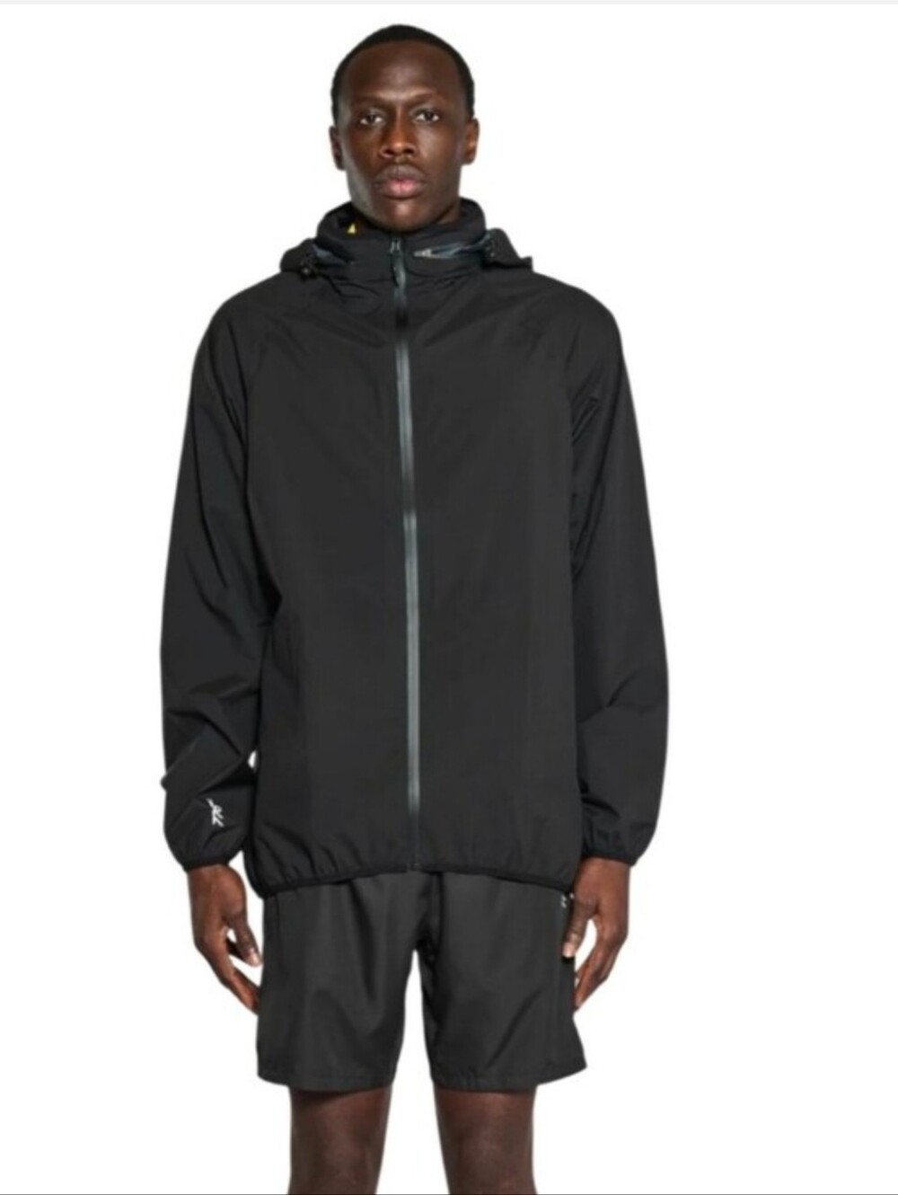 Mapamyum Co.Men's Black Hooded Windbreaker Jacket